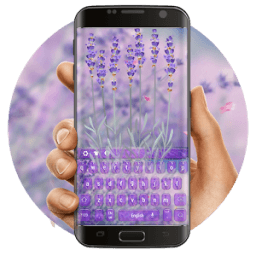 Purple Lavender Love Keyboard أيقونة