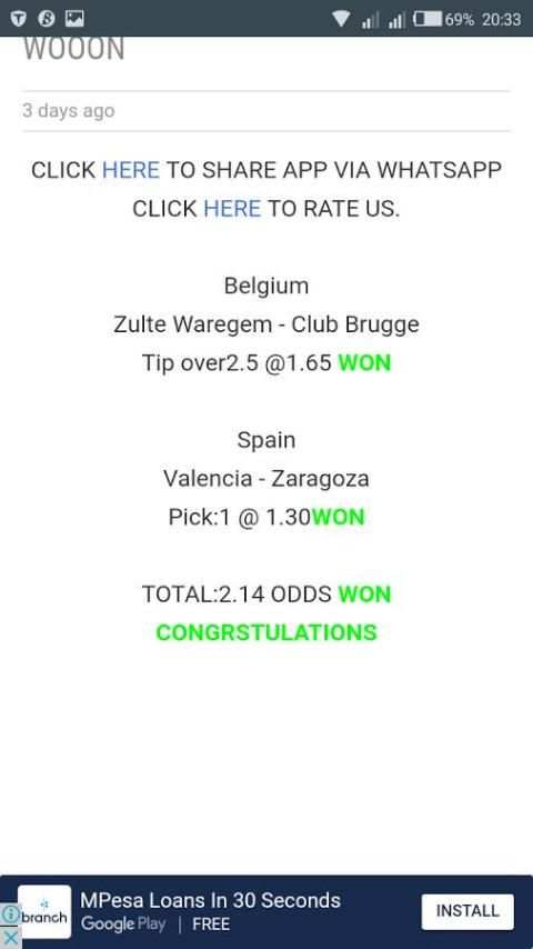 ALL SURE 2+ ODDS SOCCER TIPS screenshot 1