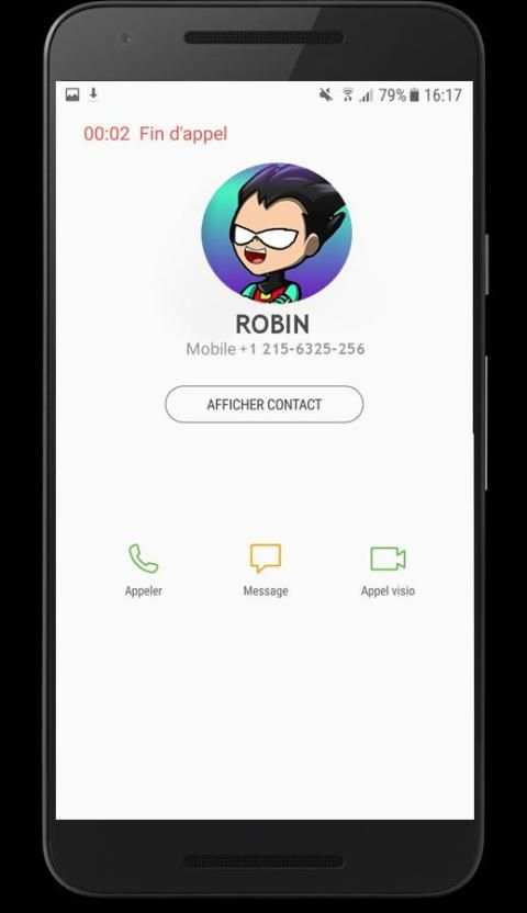Fake Call robin From Titens 2018 screenshot 1