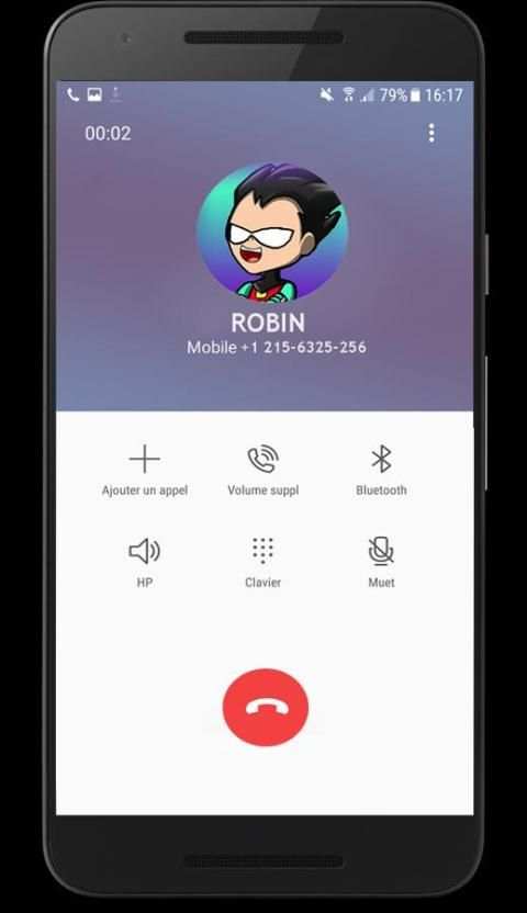 Fake Call robin From Titens 2018 скриншот 2