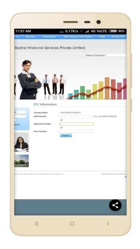 IPO Allotment Status screenshot 2