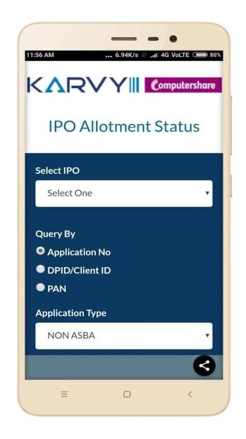 IPO Allotment Status screenshot 4