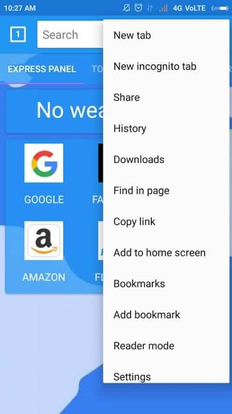 Fast Web Browser For Android स्क्रीनशॉट 2