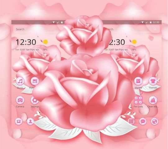 Pink Rose Love Theme screenshot 4