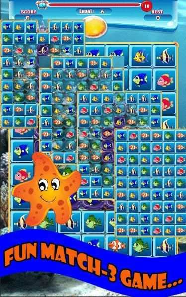 Match-3 Fish World screenshot 3