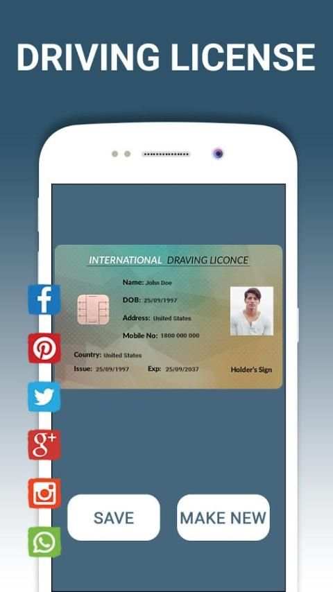 Fake ID card Maker& Generator screenshot 1
