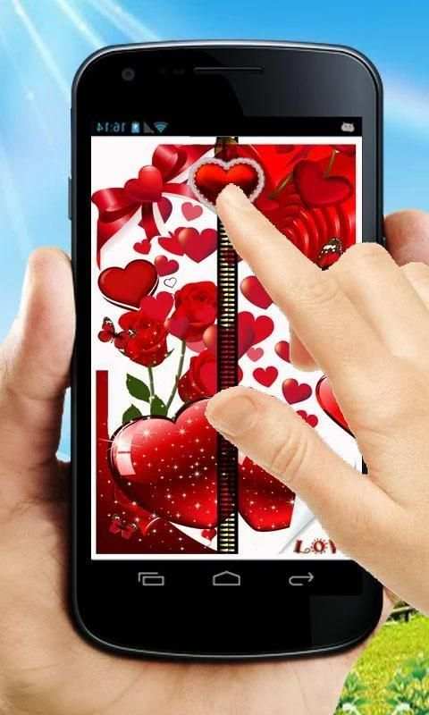 Love Zipper Lock Screen скриншот 4