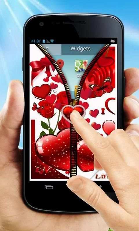 Love Zipper Lock Screen скриншот 2