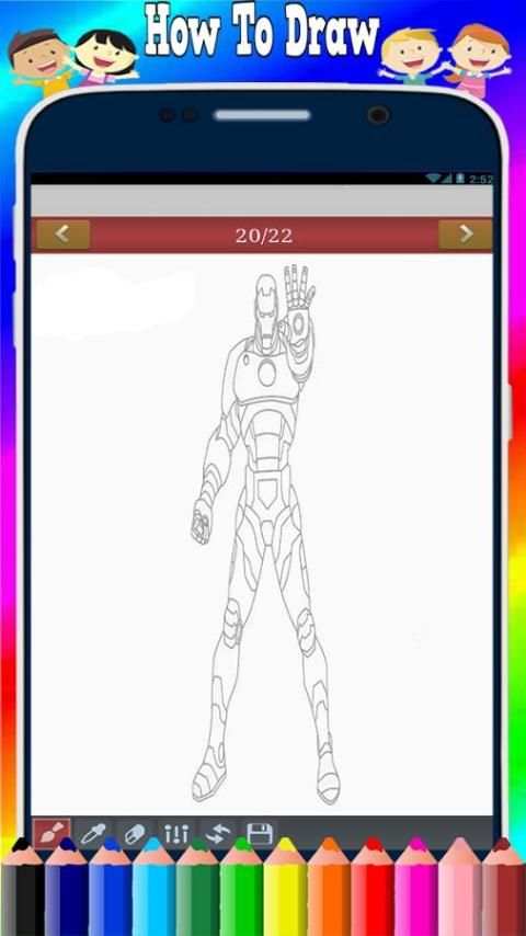 How to Draw Iron Man Easy Step скриншот 3