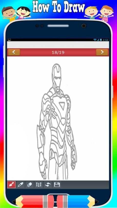 How to Draw Iron Man Easy Step скриншот 2