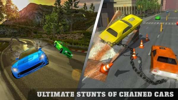 Impossible Tracks Chained Cars Crash Stunt Racing screenshot 1