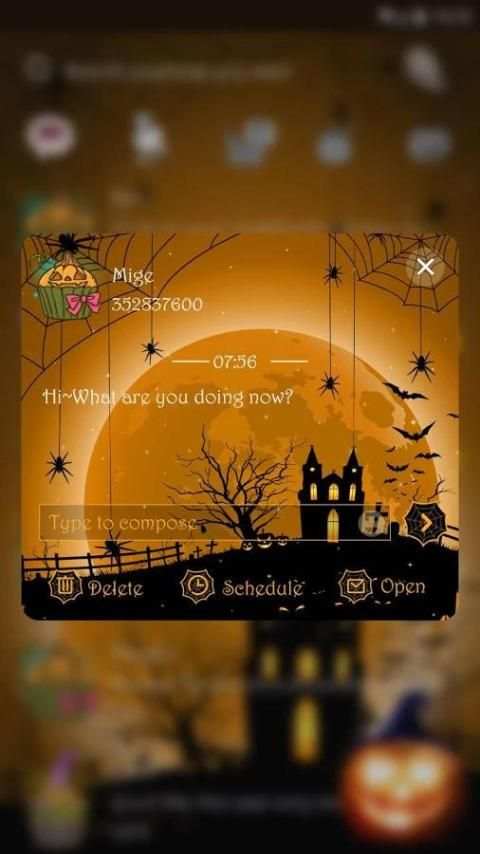 (FREE) GO SMS SPIDER WEB THEME скриншот 2