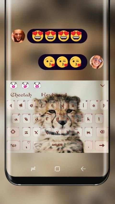 Cute Cheetah Keyboad Theme скриншот 3
