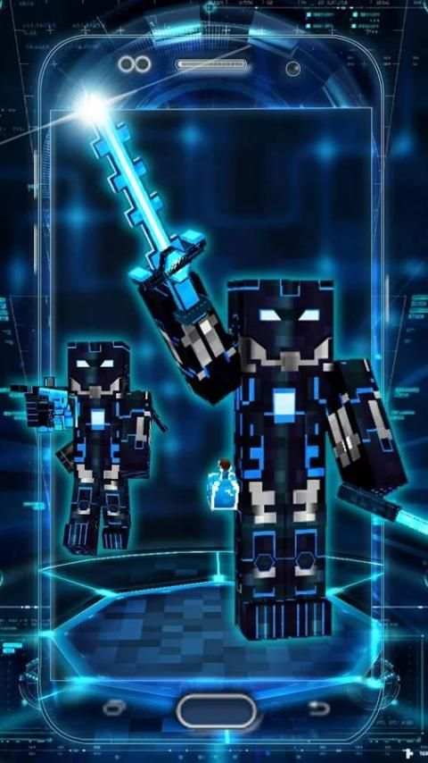 3D Neon Pixel Robot War Theme screenshot 4