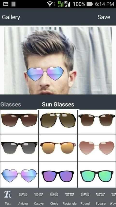 Glasses Photo Editor скриншот 1