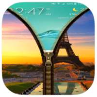 Paris Zipper Lock Screen