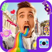 Rainbow Camera-Free lovely&beauty live sticker on 9Apps