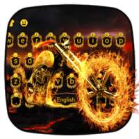 Tema Keyboard Fire Bike on 9Apps