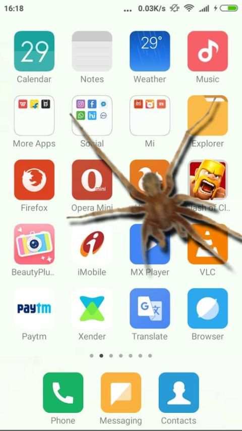 Spider on Screen Funny Joke 2 تصوير الشاشة