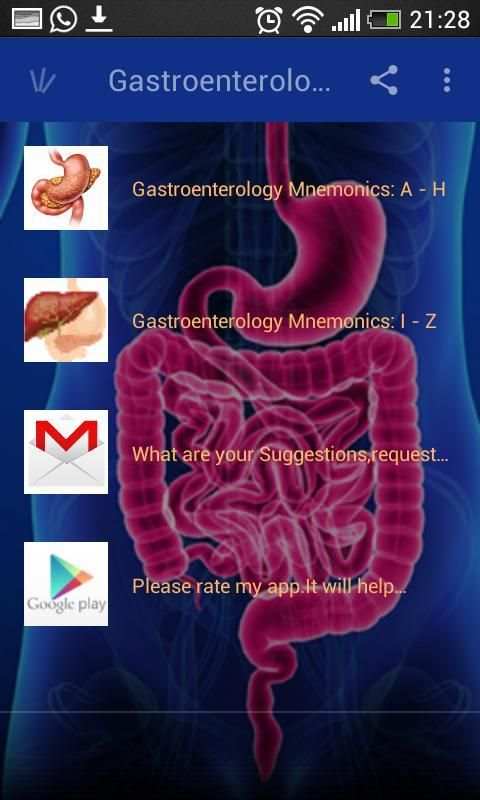 Gastroenterology Mnemonics screenshot 5