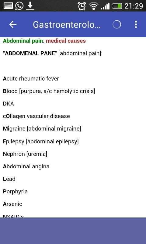 Gastroenterology Mnemonics скриншот 4