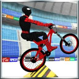 superhero BMX bicycle stunts track