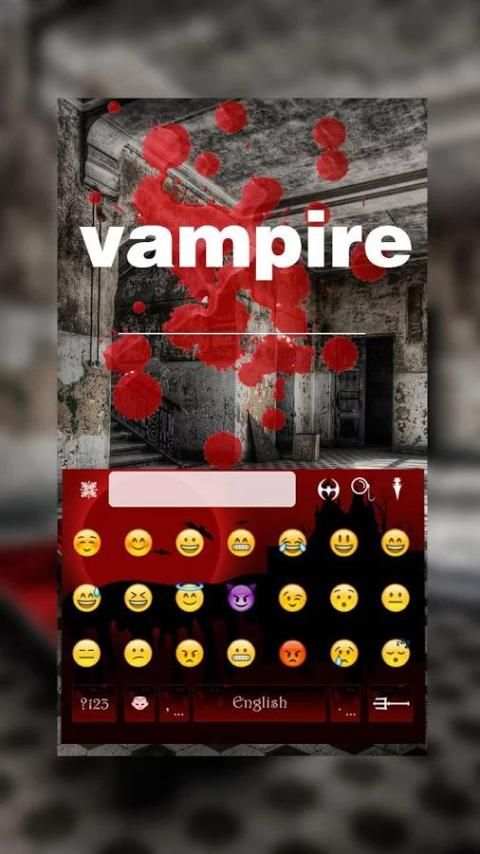 Vampire Keyboard Theme 1 تصوير الشاشة