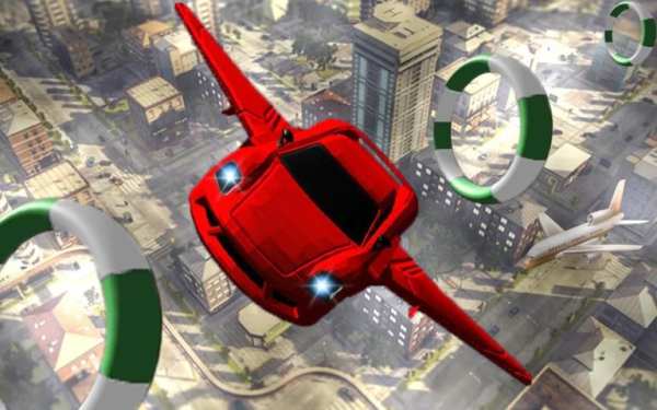 Flying Car City Racing स्क्रीनशॉट 5