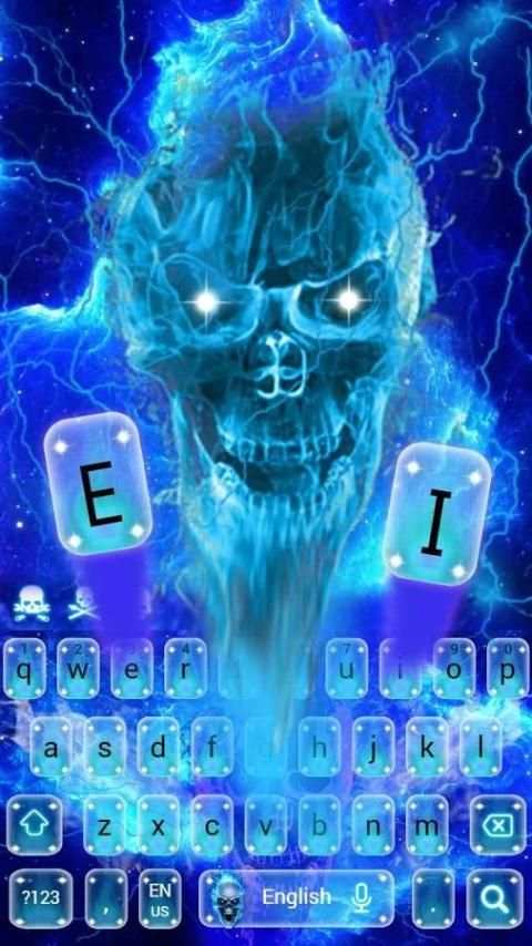 Hell Fire Skull Galaxy Magic Keyboard screenshot 2