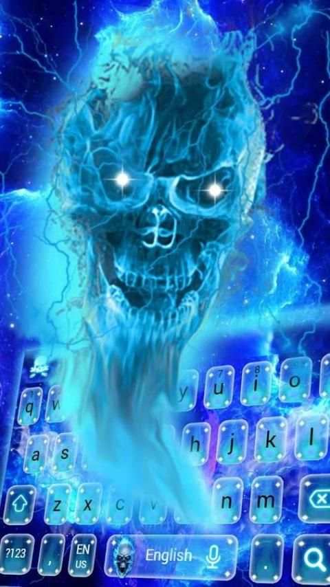 Hell Fire Skull Galaxy Magic Keyboard screenshot 3
