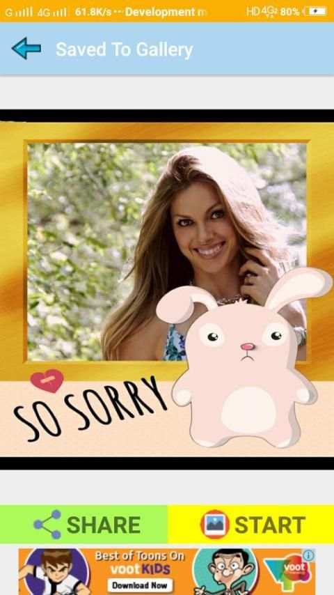 I Am Sorry Photo Frame To Make Photo Collage скриншот 1