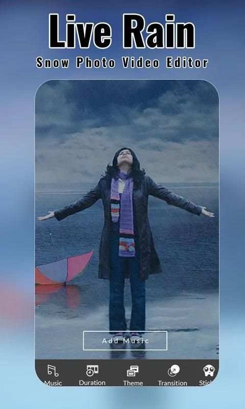 Live Rain Snow Photo Video Editor स्क्रीनशॉट 3