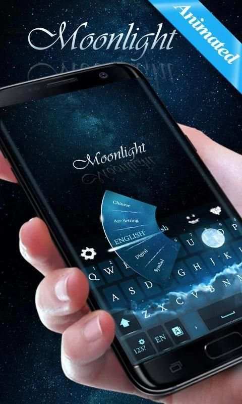 Moonlight GO Keyboard Animated Theme скриншот 4