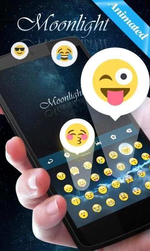 Moonlight GO Keyboard Animated Theme скриншот 3