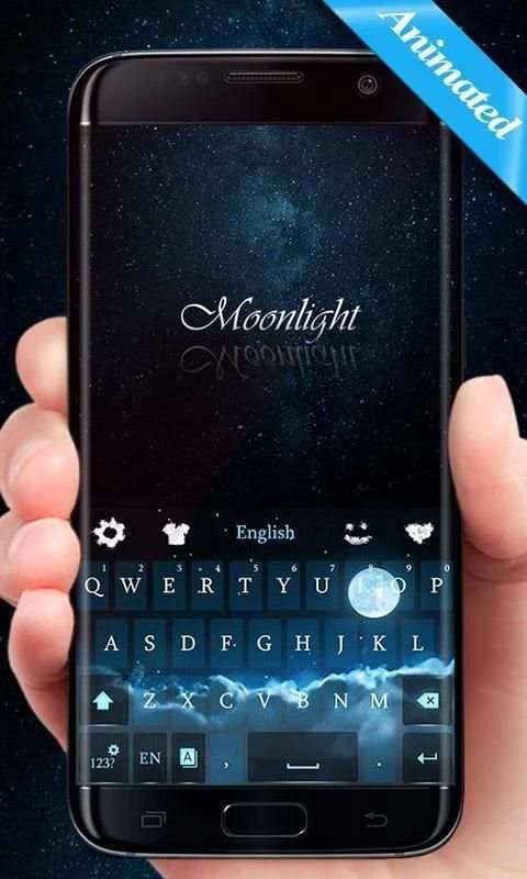 Moonlight GO Keyboard Animated Theme скриншот 6