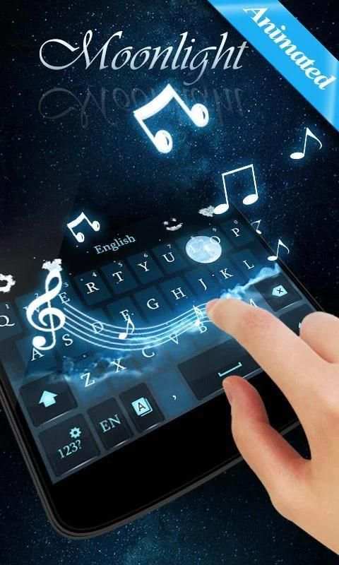Moonlight GO Keyboard Animated Theme скриншот 2