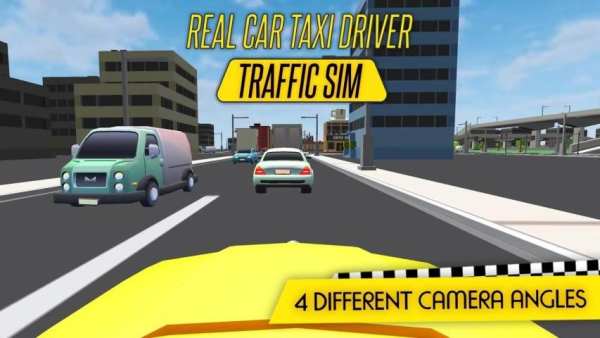 Real Car Taxi Driver : Traffic Simulator 2017 3D screenshot 2