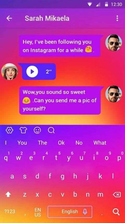 Rainbow Keyboard Theme for Instagram screenshot 3