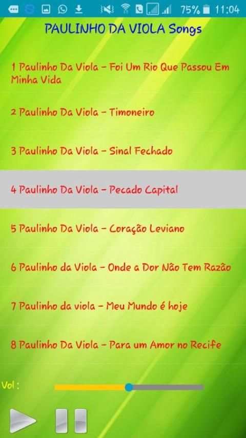 All song Paulinho Da Viola screenshot 1