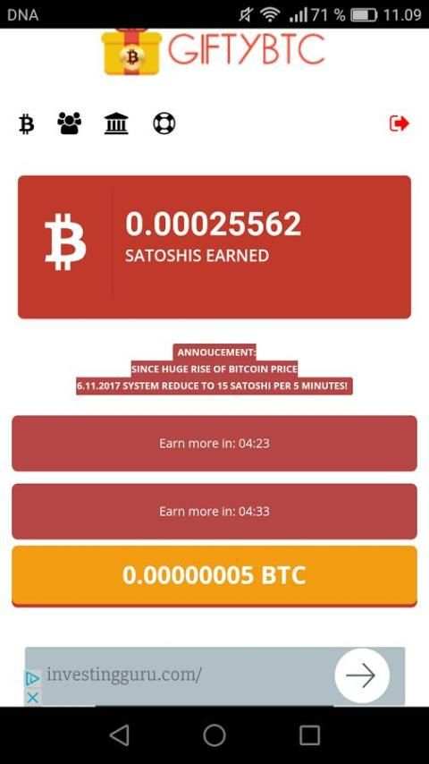 Gifty BTC - Earn Bitcoin screenshot 2