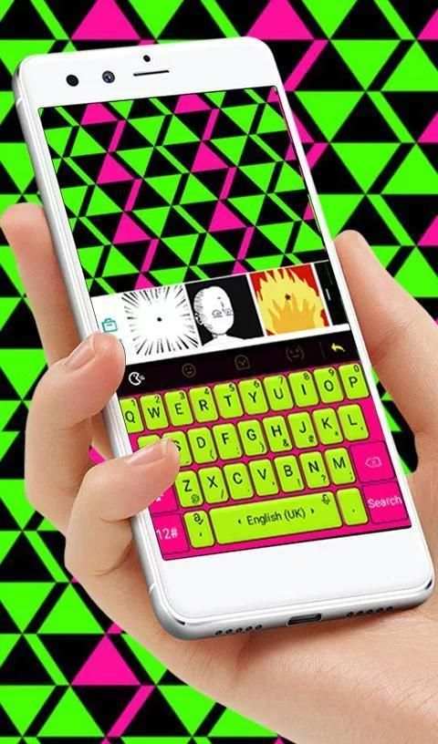 Fluorescent Flashy Neon Keyboard Theme screenshot 2