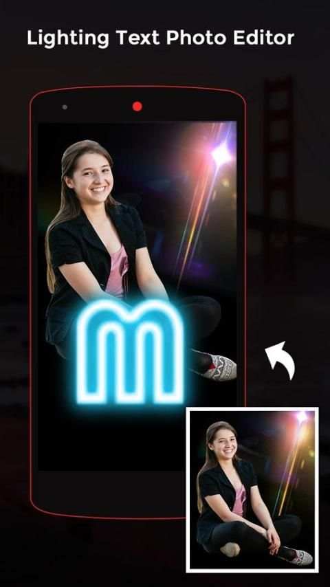 Lighting Text Photo Editor 4 تصوير الشاشة