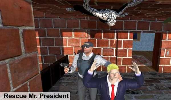 Flying Spider Boy Crime City Rescue: US President स्क्रीनशॉट 1