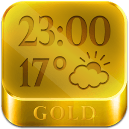 Gold Clock Weather Widget иконка