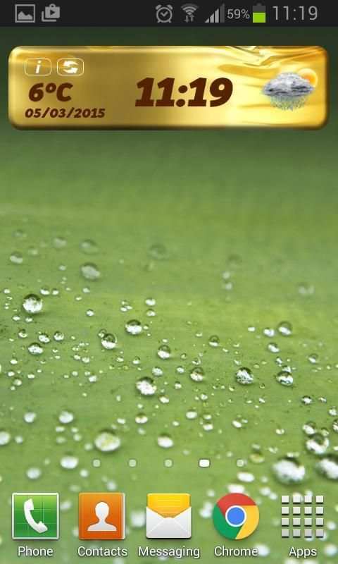Gold Clock Weather Widget screenshot 6