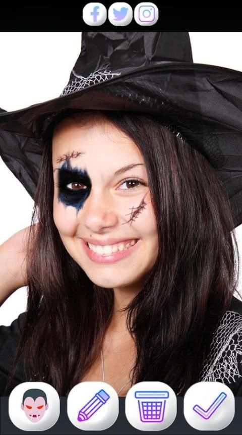 Scary halloween makeup ideas 2018 - Photo Editor screenshot 5
