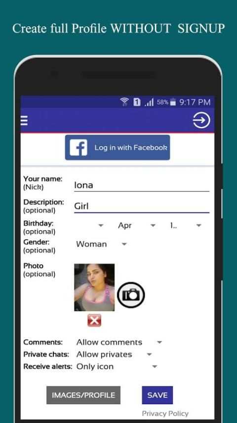 Social Chat Rooms (Find Love) screenshot 1
