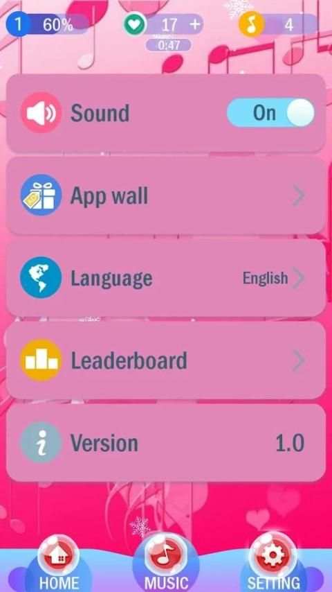 Pink Piano Tiles 2018 screenshot 1