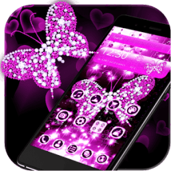 Pink Diamond Butterfly Theme icon
