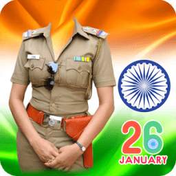 Republic Day Women Police Suit Photo Editor